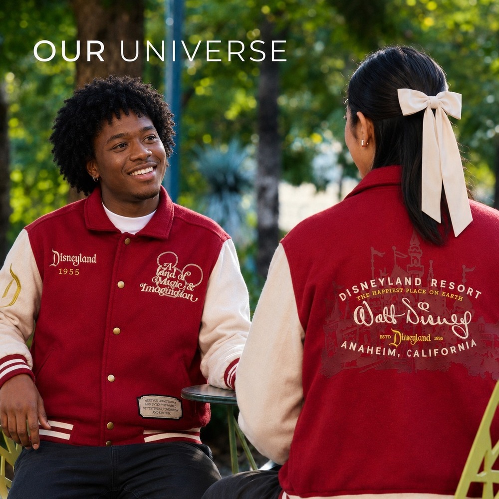Disney Parks | Our Universe Disneyland Resort Red Varsity Letterman Jacket XS - Picture 3 of 16